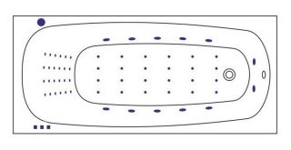 Гидромассажная ванна Whitecross Layla 0102.170075.100.NANO.CR 170x75см Nano хром